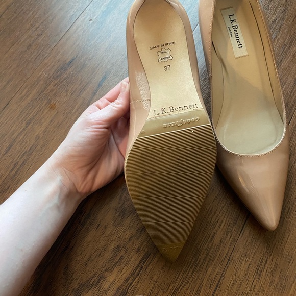 Nude Patent LK Bennett Heels - Picture 3 of 5